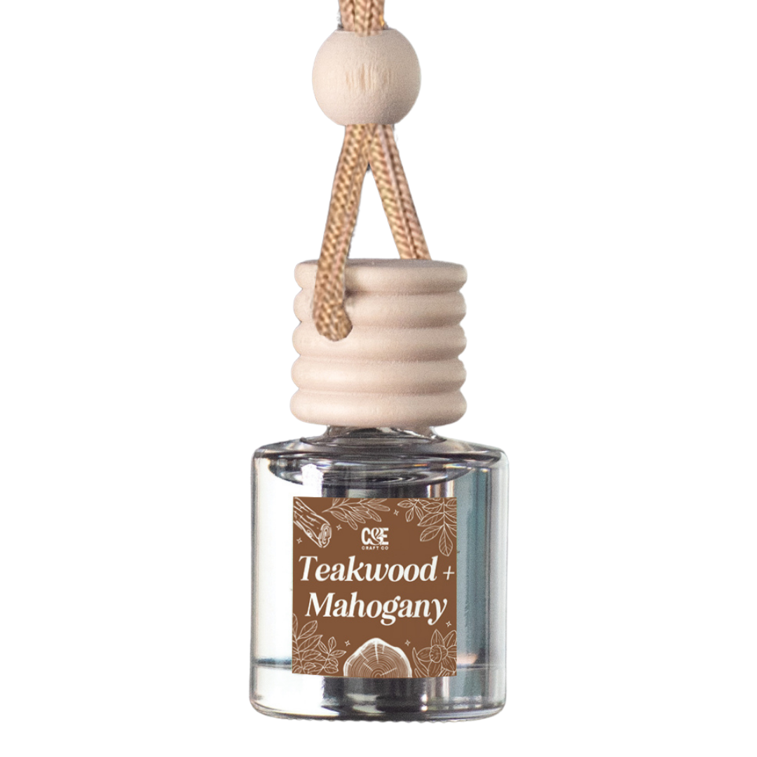 Teakwood + Mahogany Scented Car Freshener