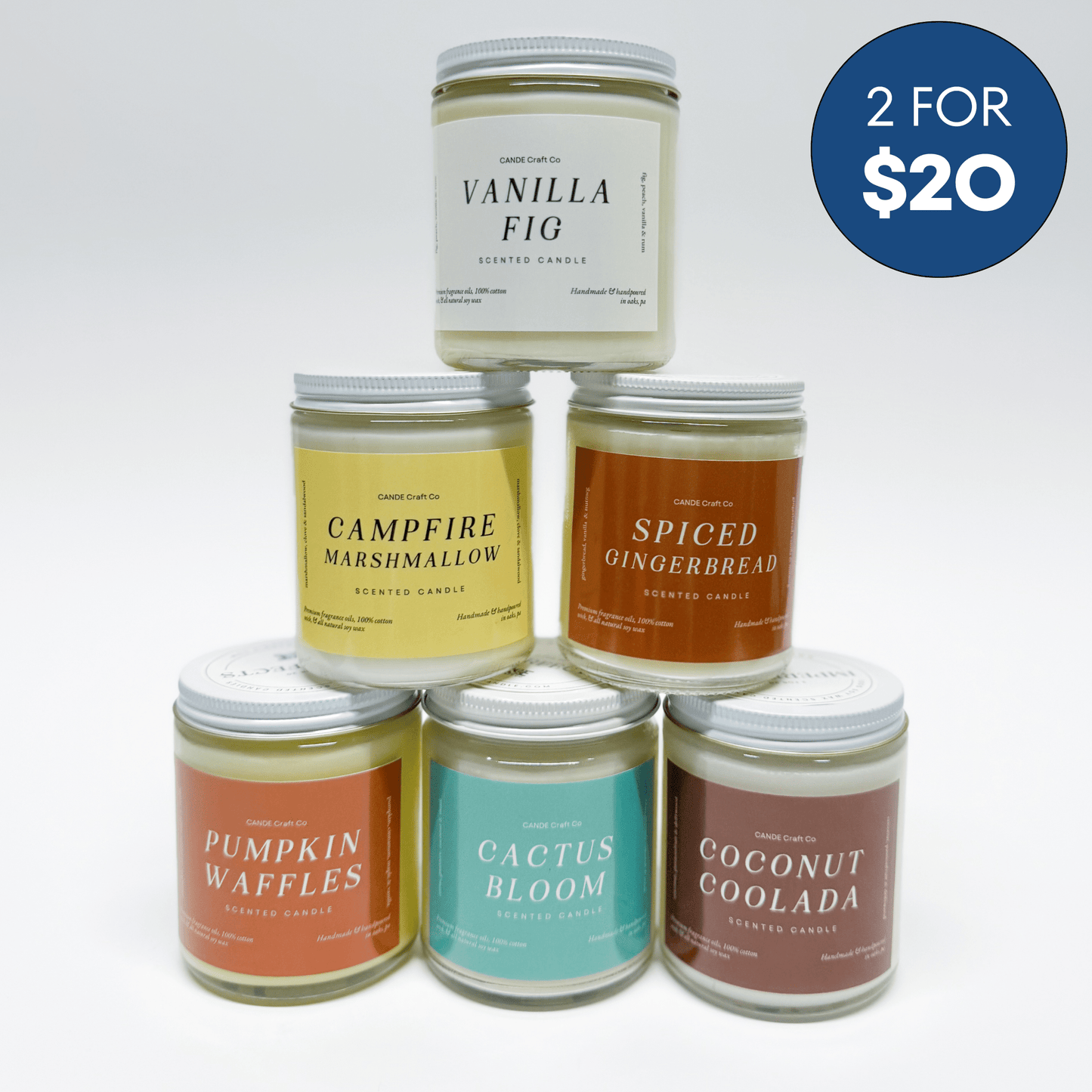 2 for $20 Imperfect Candles Candles CANDECraftCo 