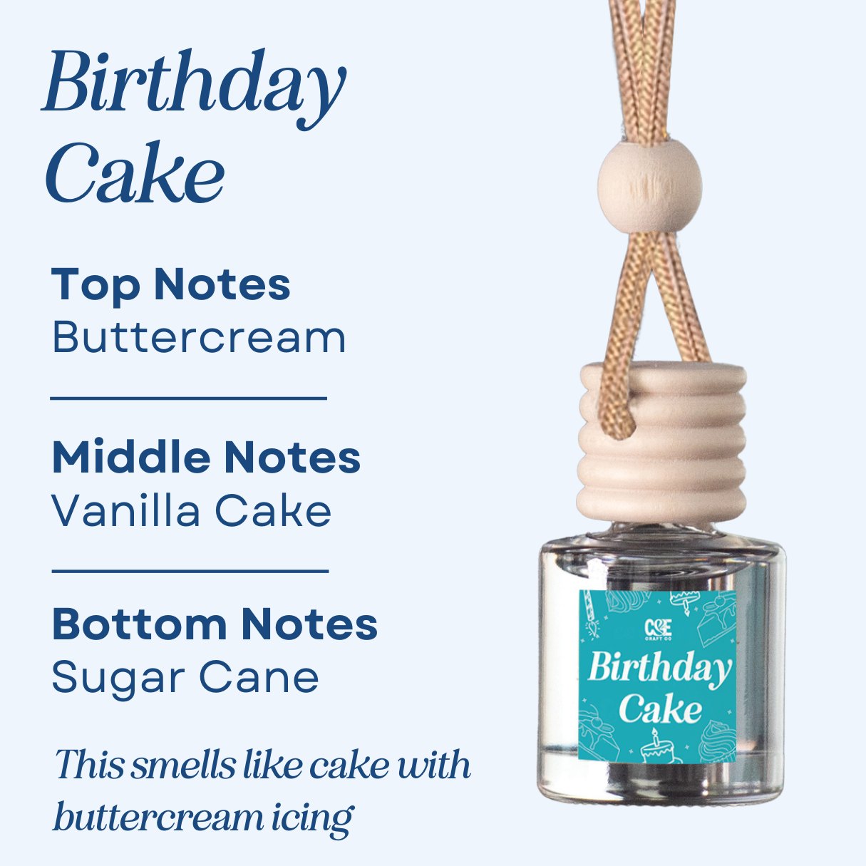 Birthday Cake Scented Car Freshener