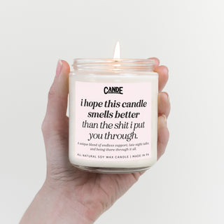 I Hope This Candle Smells Better Than the Shit I Put You Through Candle