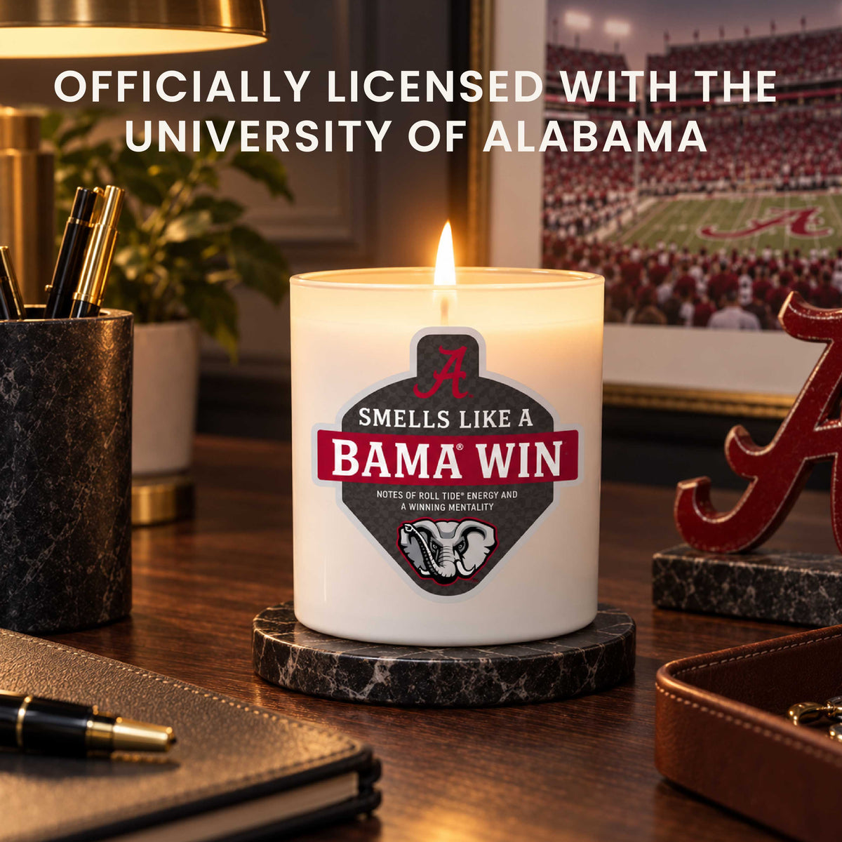 Smells Like a Bama Win Candle - The University of Alabama Crimson Tide Gift
