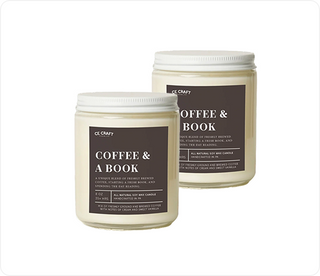 Coffee & A Book & Book Boyfriend candles