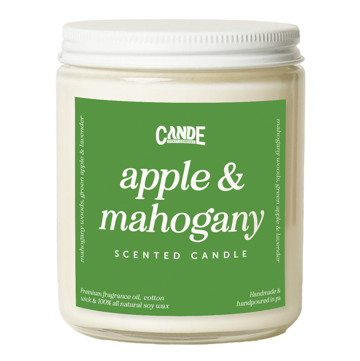 Apple + Mahogany Scented Candle