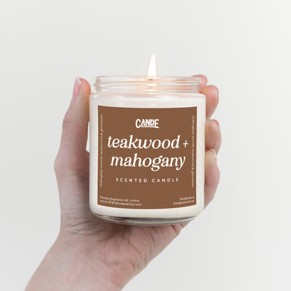 Teakwood + Mahogany Scented Candle