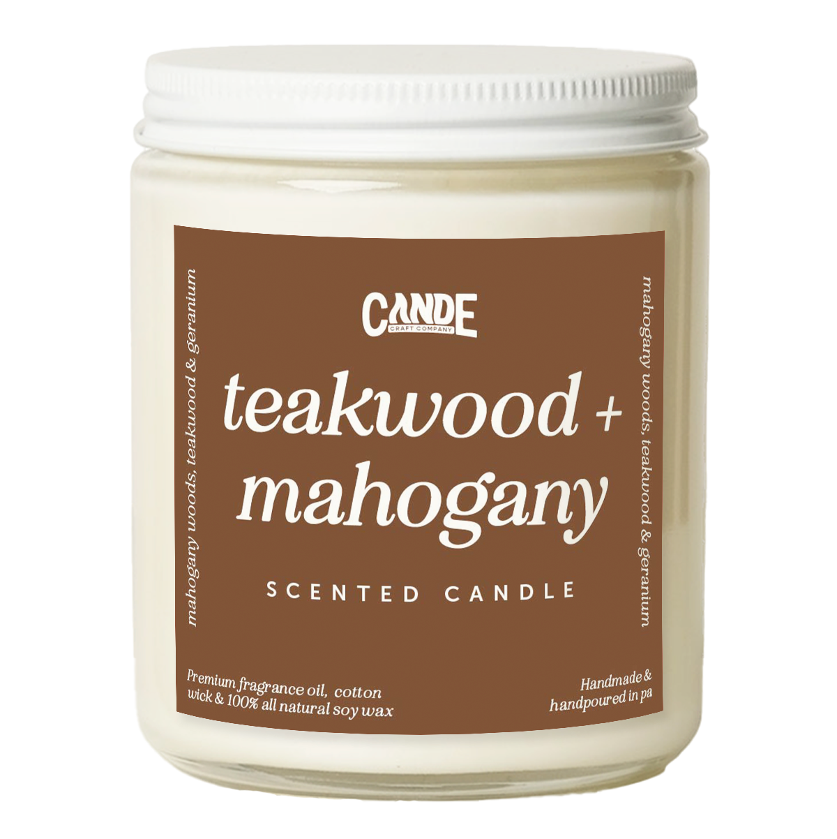 Teakwood + Mahogany Scented Candle