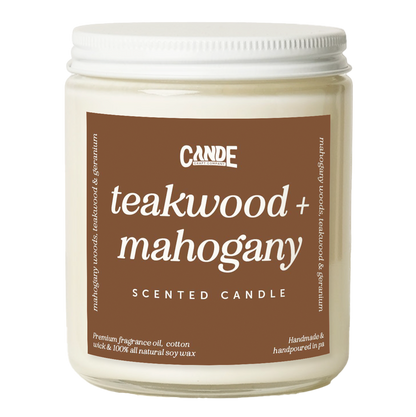 Teakwood + Mahogany Scented Candle