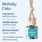 Scented Car Air Freshener Vehicle Air Fresheners CANDECraftCo Birthday Cake 