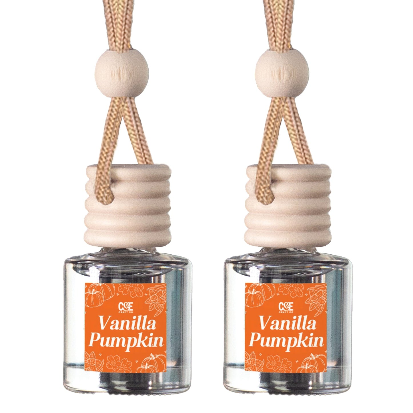 Scented Car Freshener 2 Pack C & E Craft Co Vanilla Pumpkin 