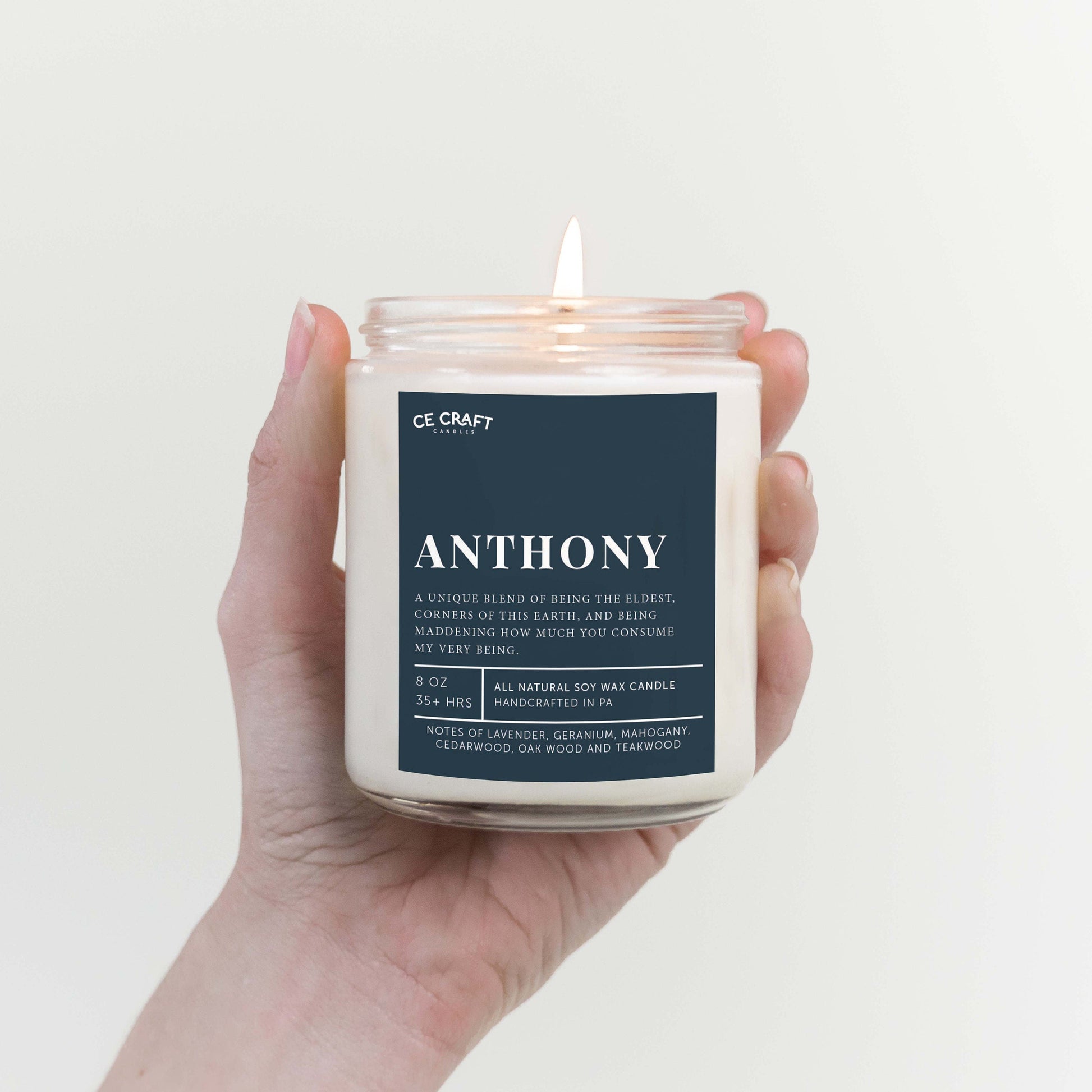 Anthony Bridgerton Scented Candle C & E Craft Co 