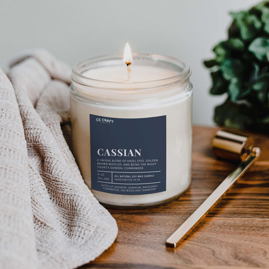 Cassian Scented Soy Wax Candle - A Court of Thrones and Roses Inspired Candle C & E Craft Co 