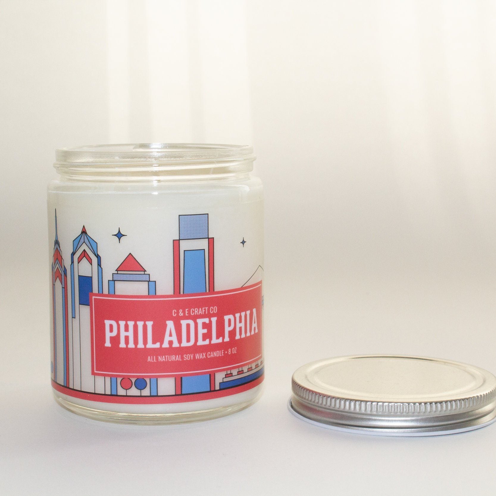 C&E - Philadelphia Skyline - Soy Wax Candle - Philadelphia Gift C & E Craft Co 