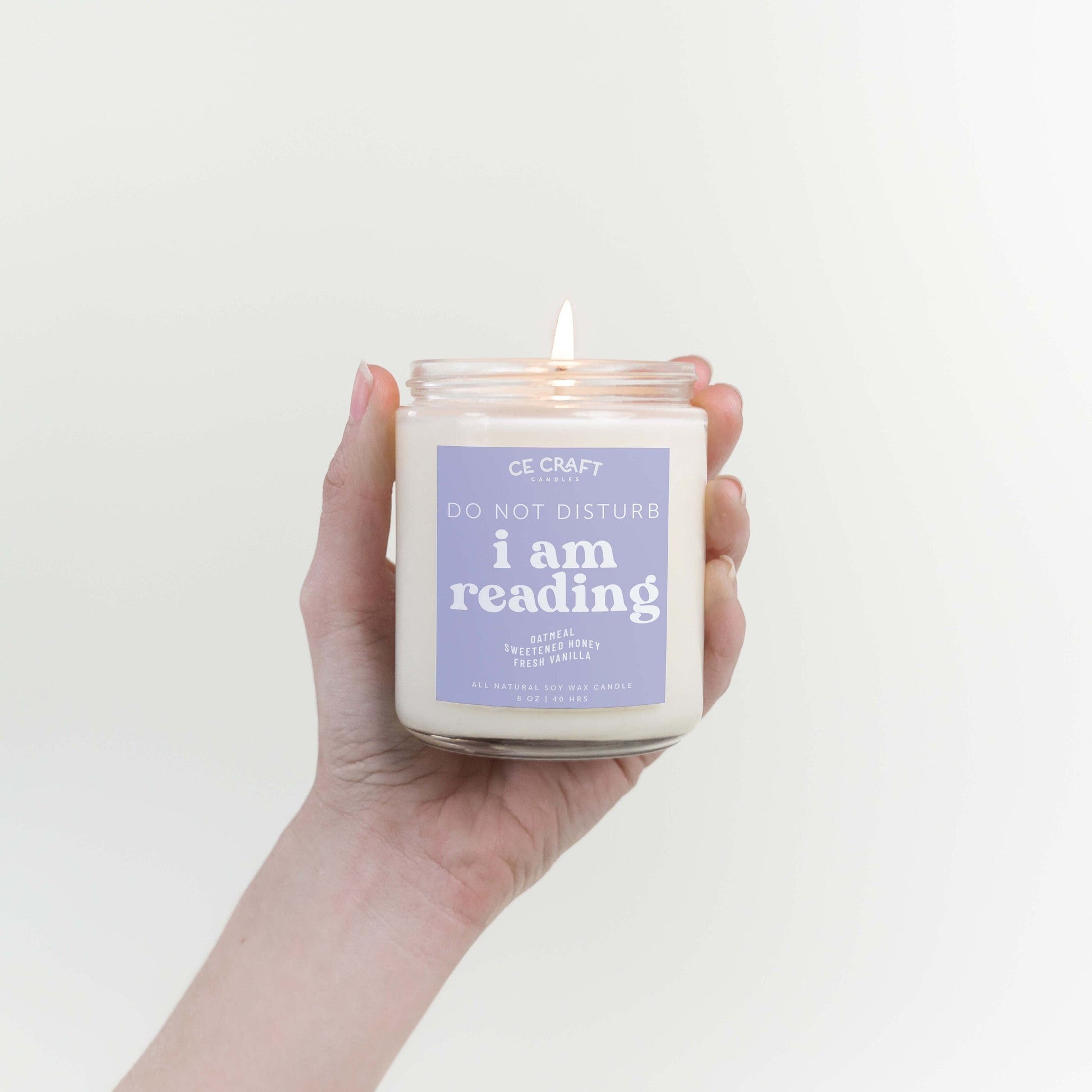 Do Not Disturb I'm Reading Soy Wax Candle C & E Craft Co 